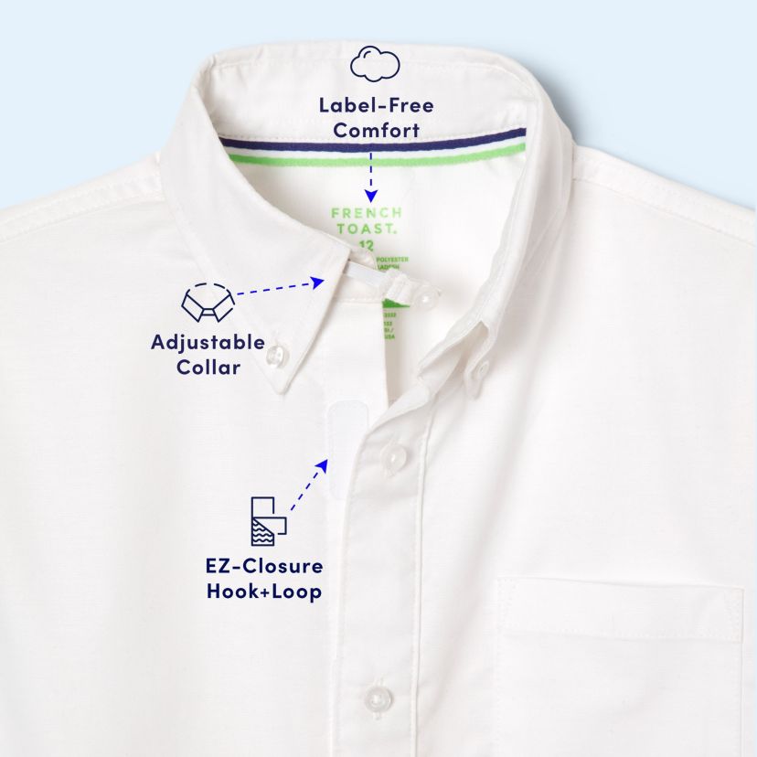 Boys 4-20 Adaptive Long Sleeve Oxford Shirt