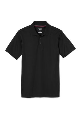 Boys Short Sleeve Stretch Moisture Wicking Polo Shirt