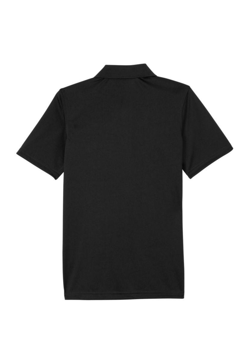 Boys Short Sleeve Stretch Moisture Wicking Polo Shirt