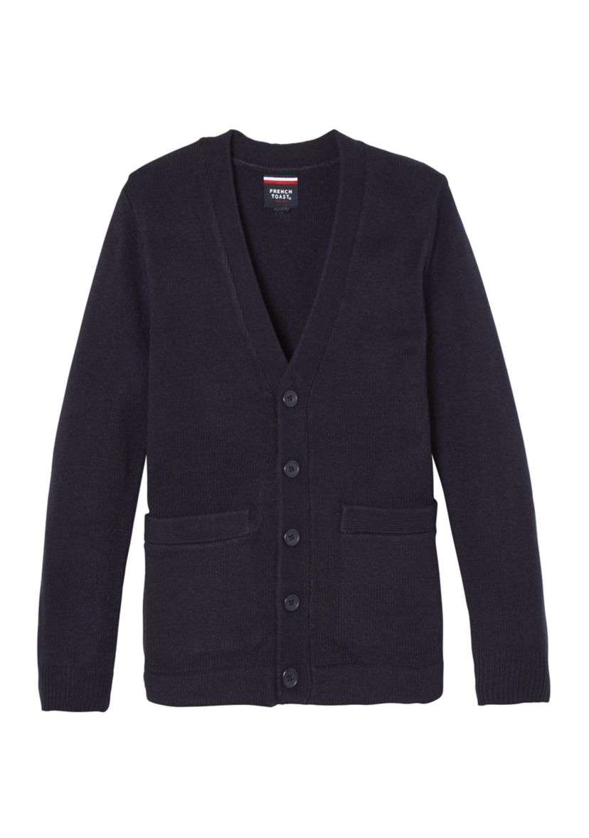 Boys Anti Pill V-Neck Cardigan Sweater