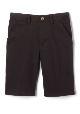 Boys 8-20 Adjustable Waist Stretch Twill Flat Front Shorts