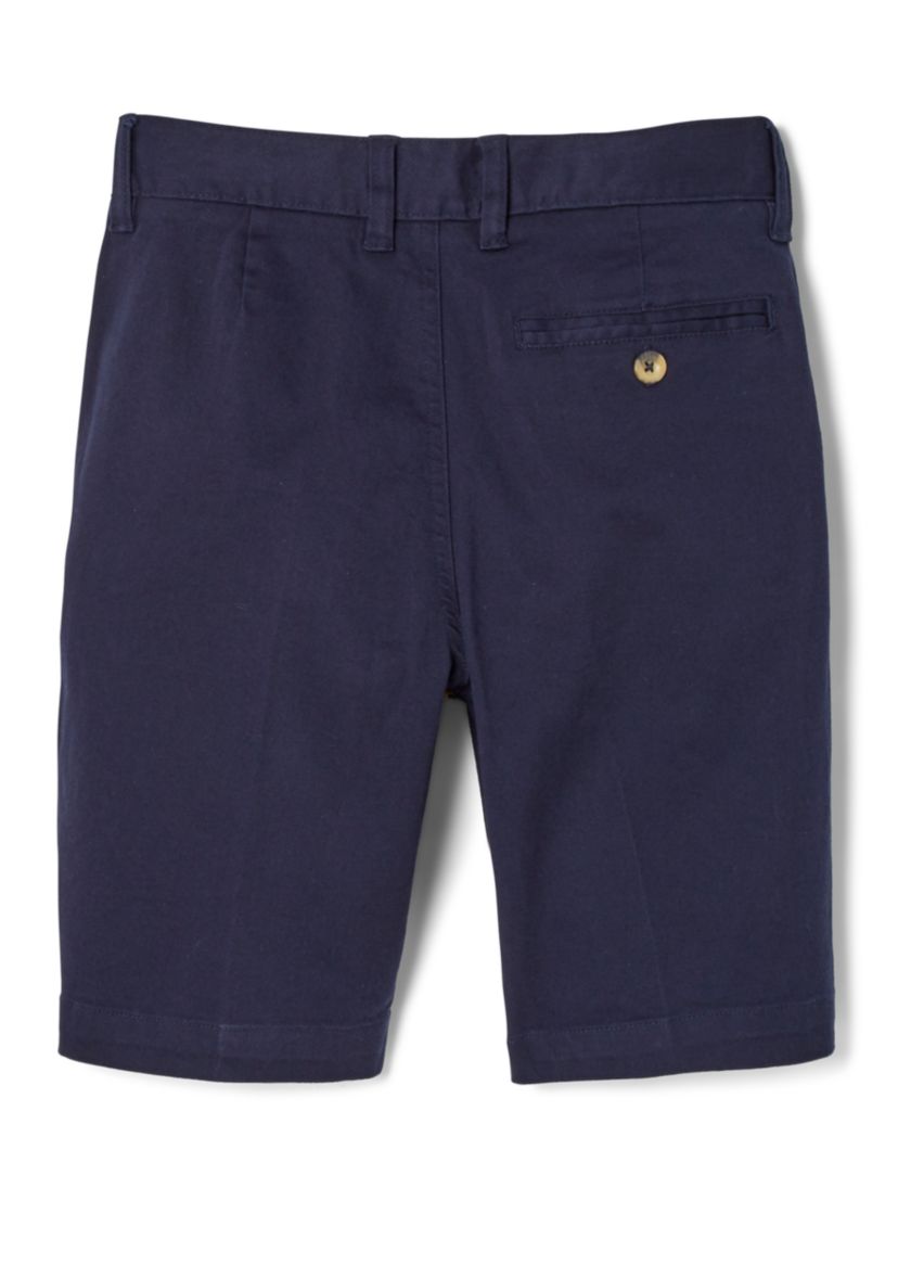 Boys 8-20 Adjustable Waist Stretch Twill Flat Front Shorts