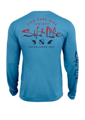 Salt Life Boys 8 - 20 Faded Icon Long Sleeve T Shirt | belk