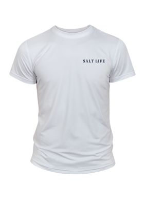 Salt Life Boys 8-20 Hide N' Sea Short Sleeve SLX Youth Graphic T-Shirt, White, Medium -  0889856564412