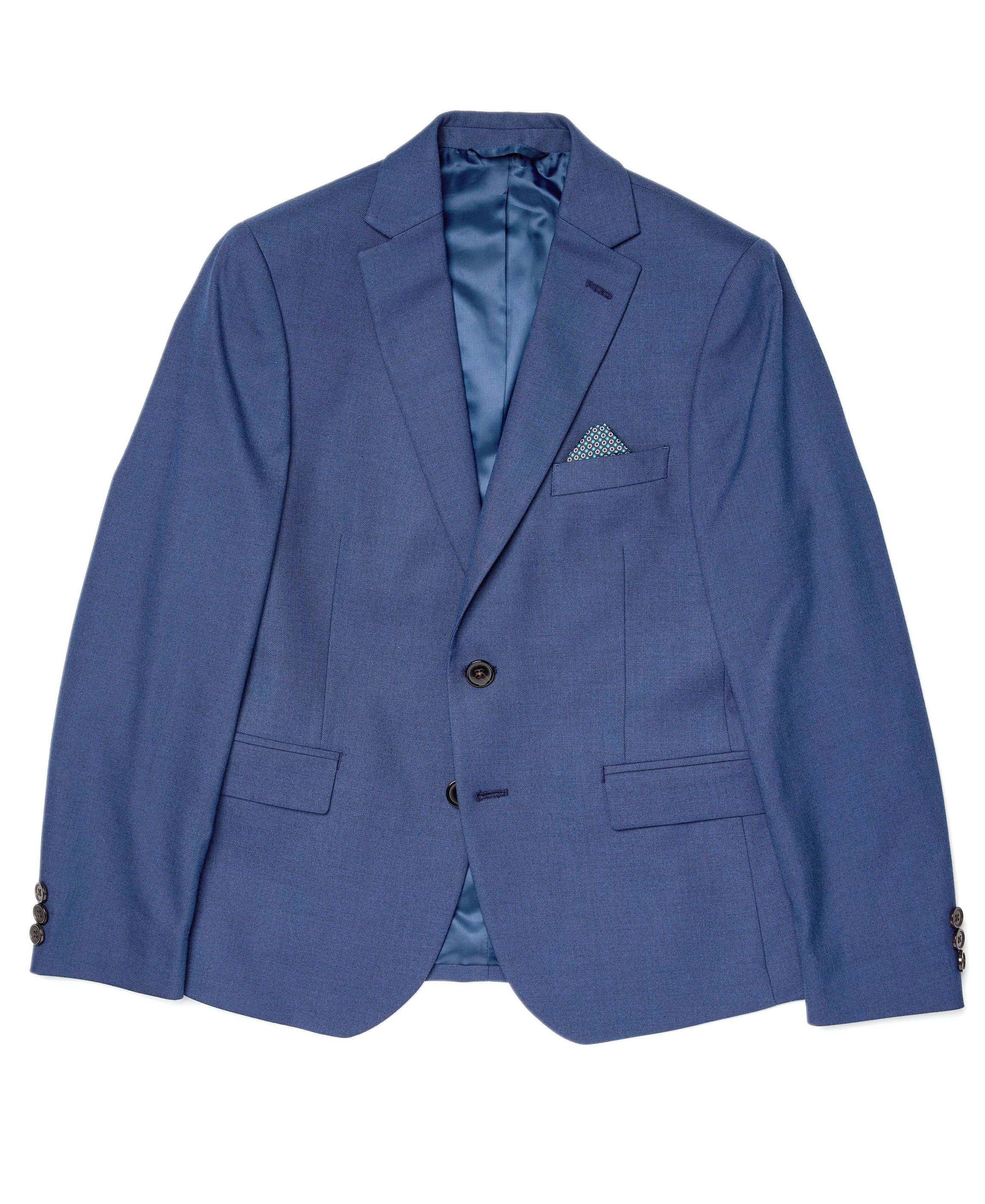 single breasted-2Btn-Front Boys Flap pockets-side vent, fully lined