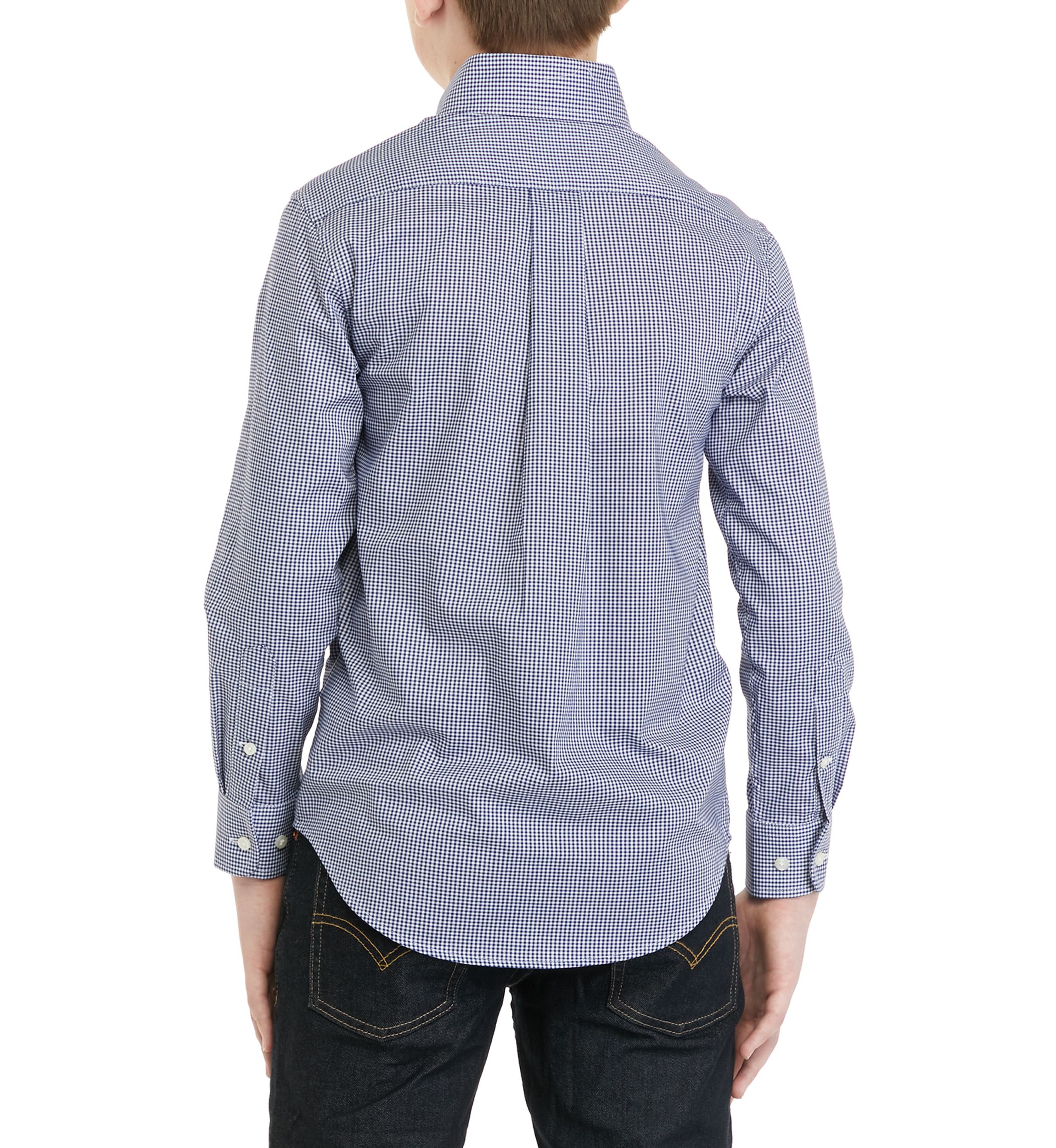 Boys 8-20 Long Sleeve Gingham Shirt
