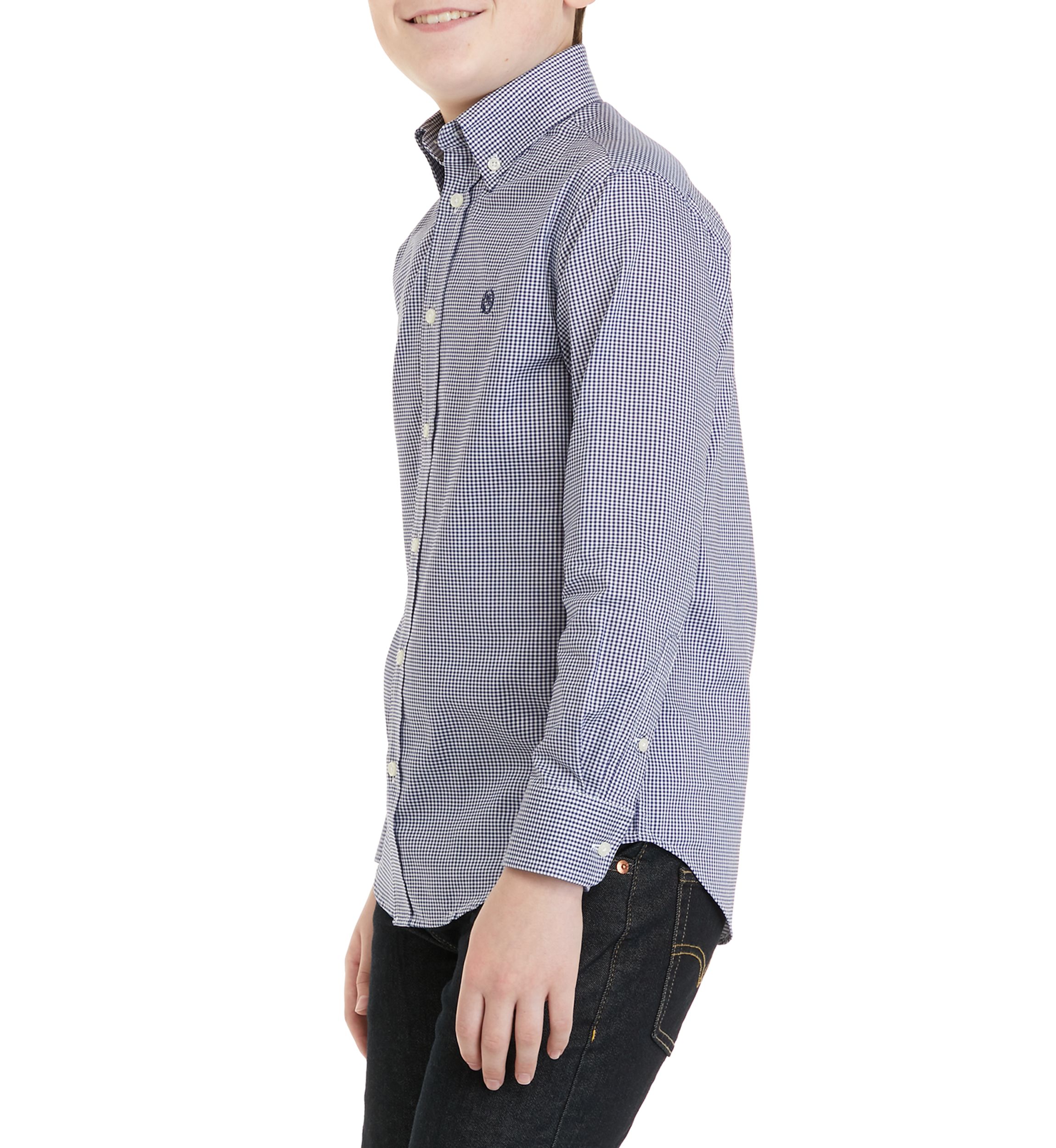 Boys 8-20 Long Sleeve Gingham Shirt
