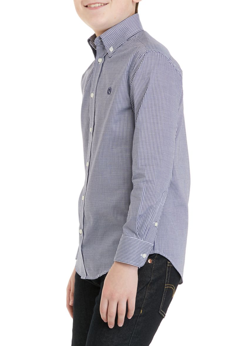 Boys 8-20 Long Sleeve Gingham Shirt