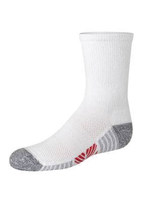 Hanes Kids Ultimate Cool Comfort Socks - 10 Pack, White, Large