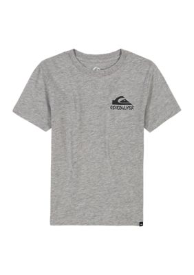 Quiksilver Boys 8-20 Shark Mouth Short Sleeve Graphic T-Shirt, Grey, Large -  0197571310819