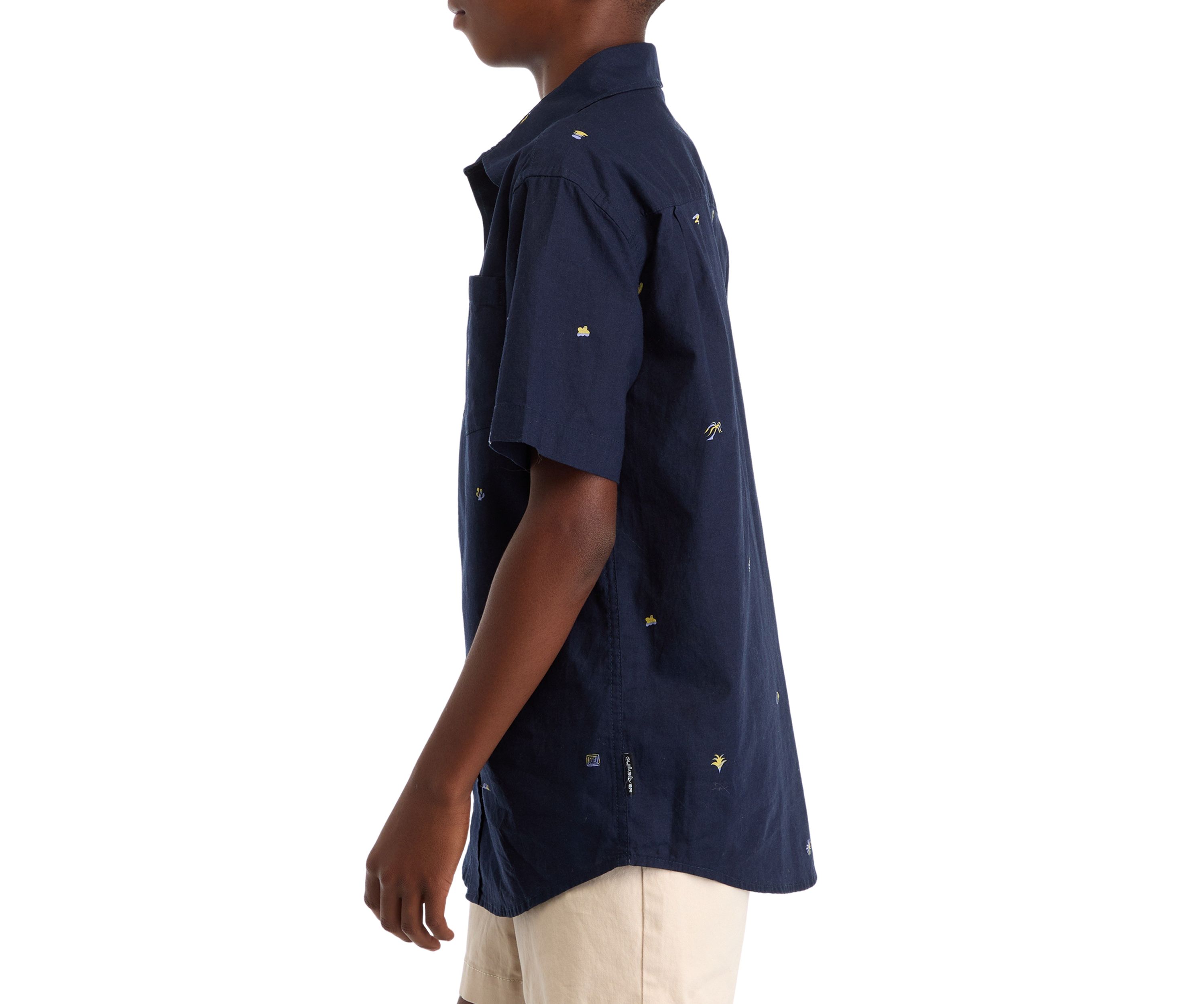 Boys 4-7 Short Sleeve Woven Button Down Shirt
