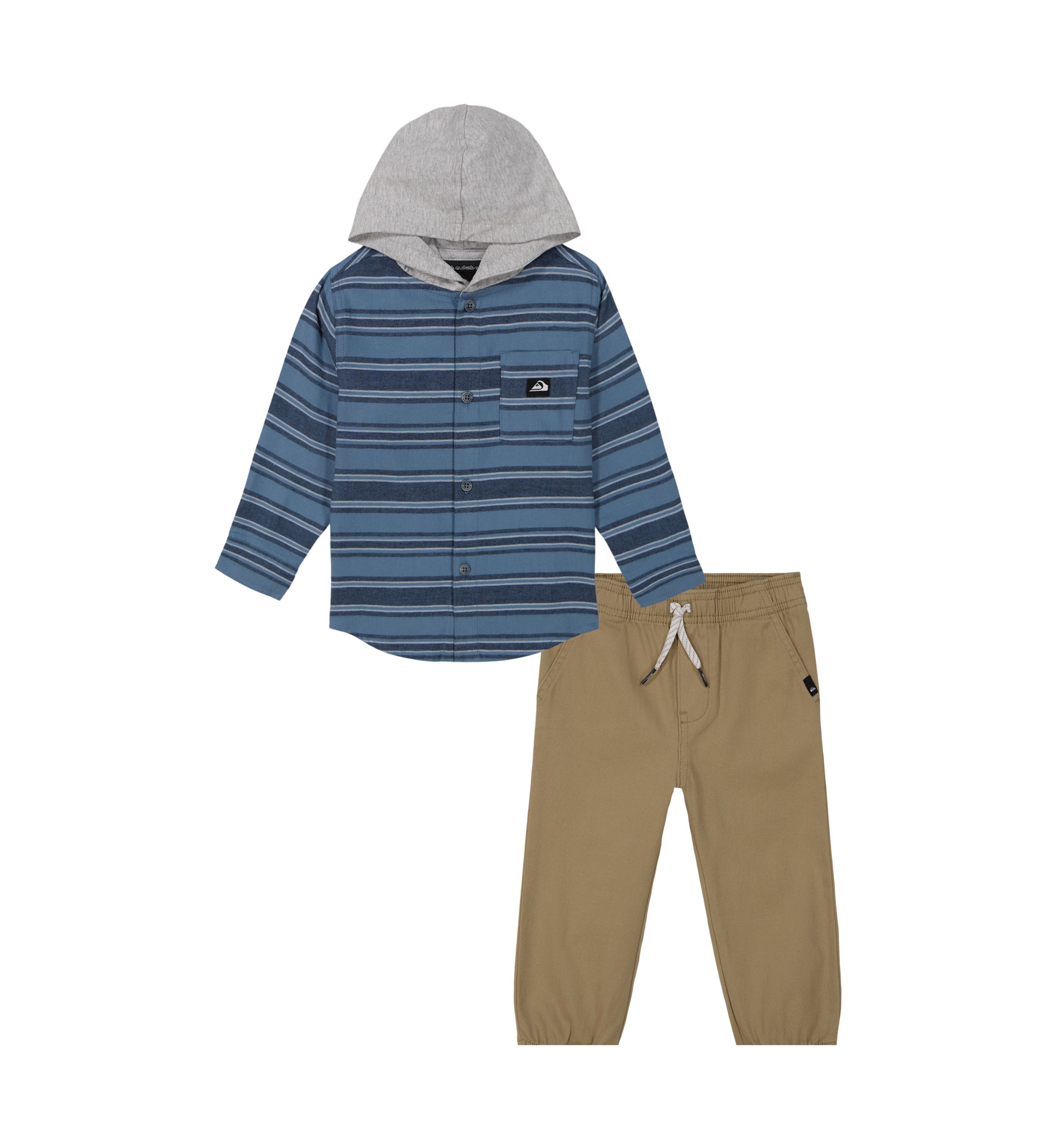 Boys 4-7 Woven Knit Printed Shirt and Joggers Set