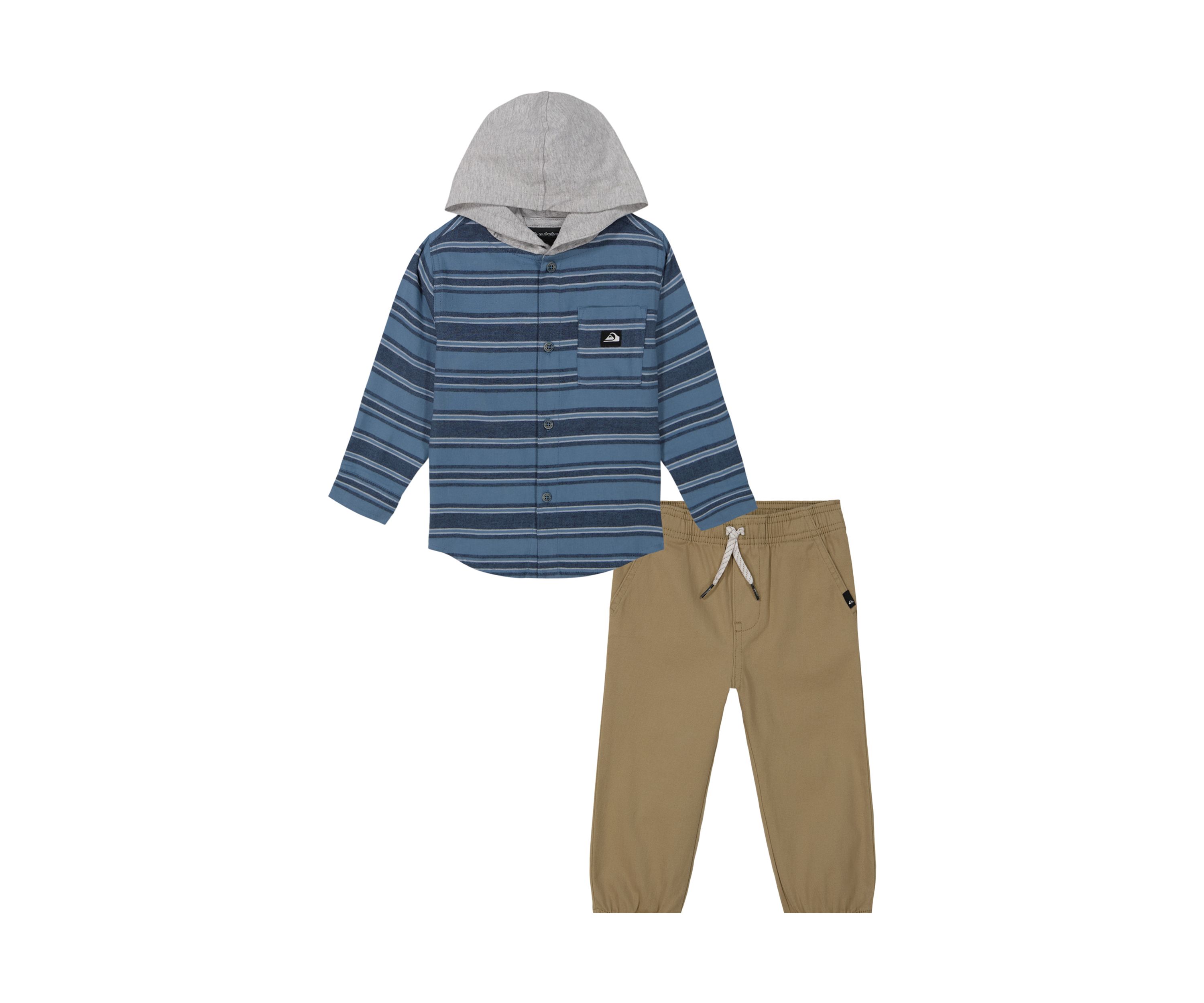 Boys 4-7 Woven Knit Printed Shirt and Joggers Set