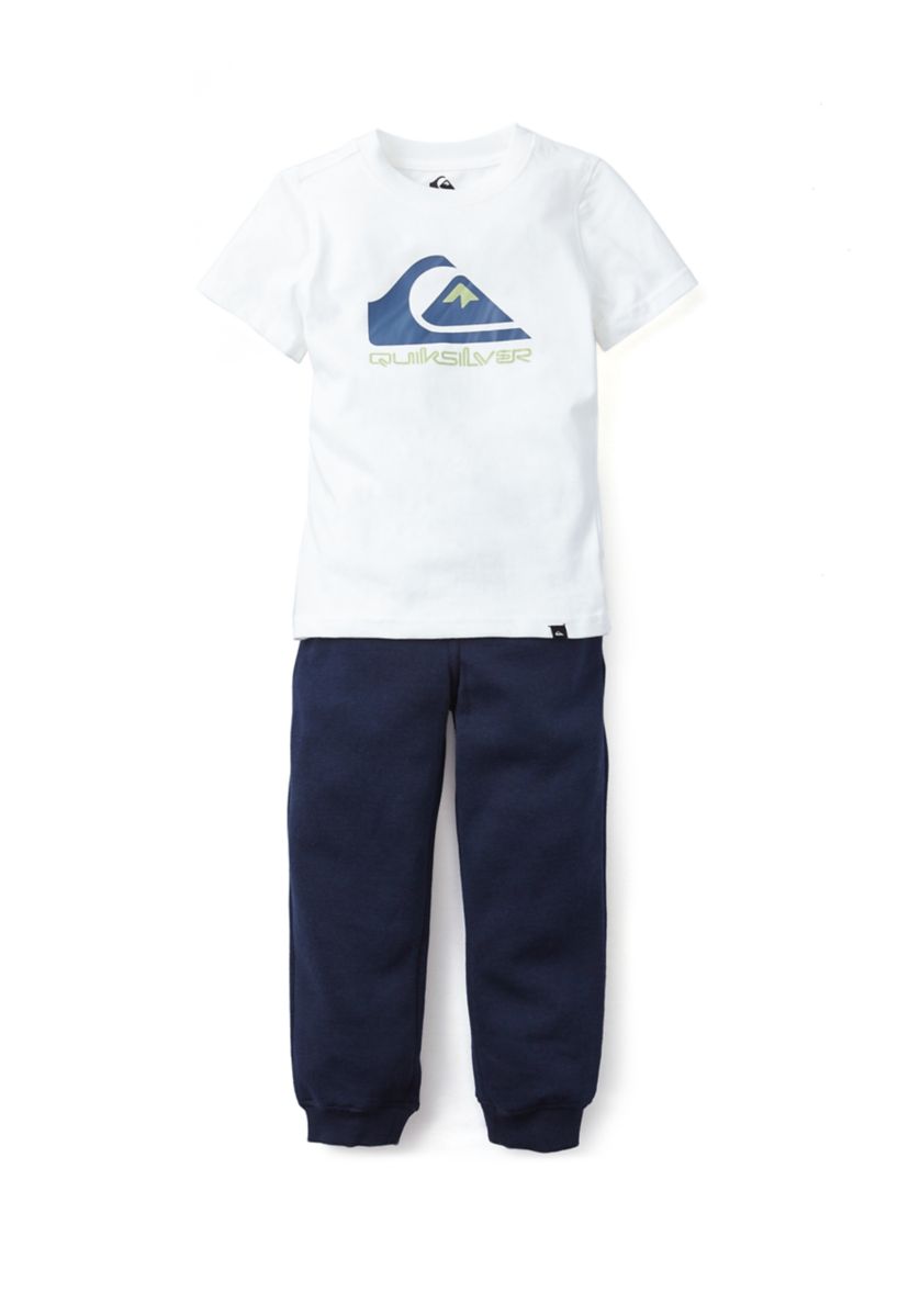 Boys 4-7 3 Piece Flannel T-Shirt and Jogger Set
