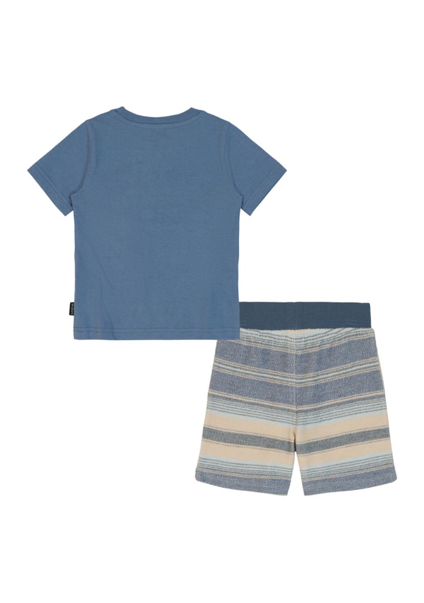 Boys 4-7 Graphic T-Shirt and Printed French Terry Shorts Set