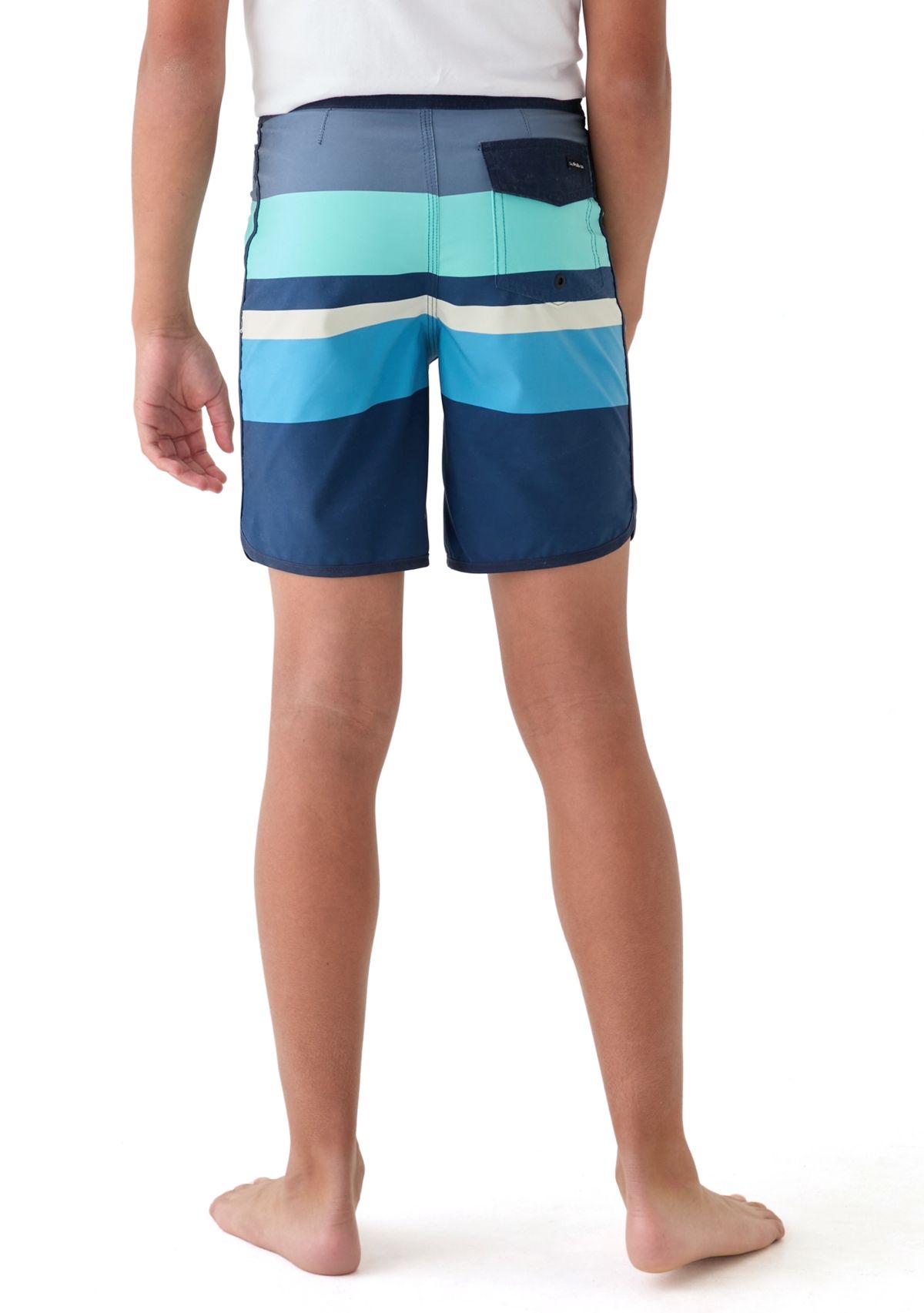 Boys 8-20 Everyday Stripe Swim Trunks