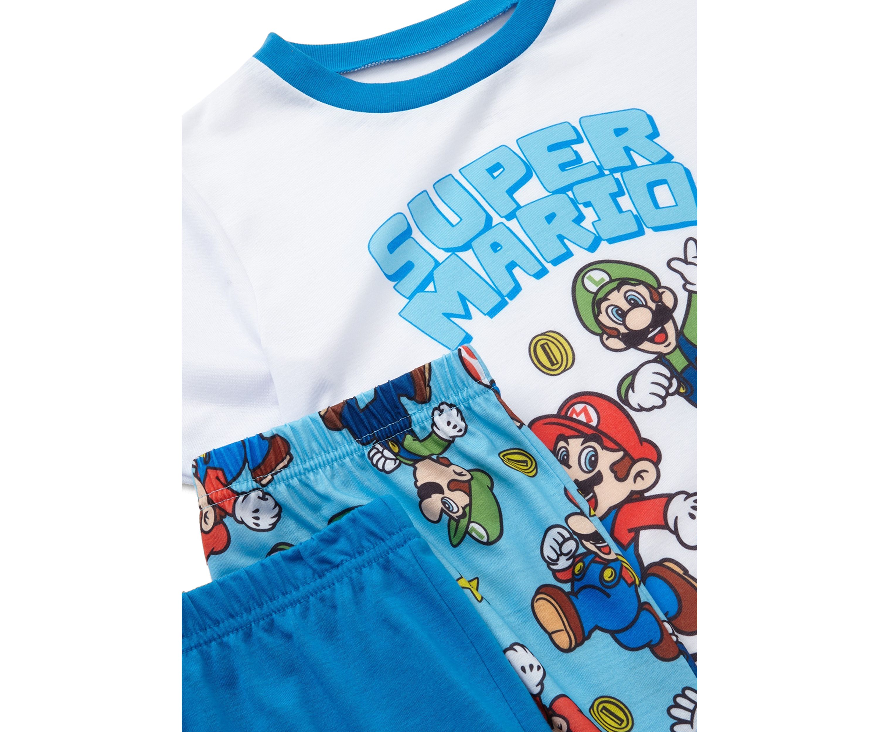 Boys 4-10 Mario Printed Pajama Set