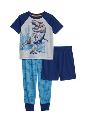 Saint Eve Kids Boys 4-20 Dino 3 Piece Pajama Set | belk