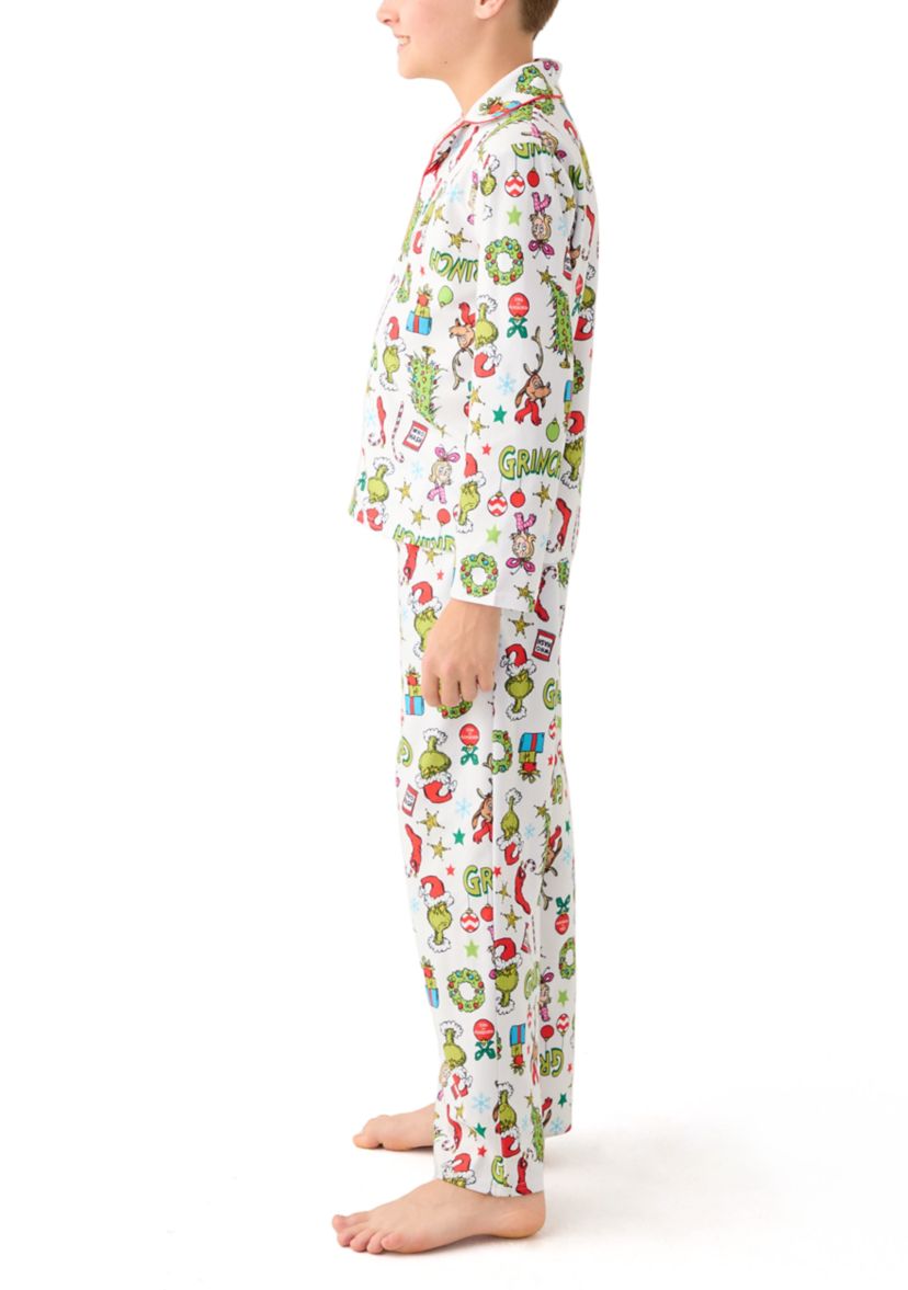 Boys 4-10 Grinch Coat Pajama Set