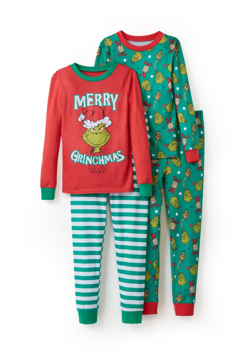 Boys 4-7 Grinch 4-Piece Pajama Set