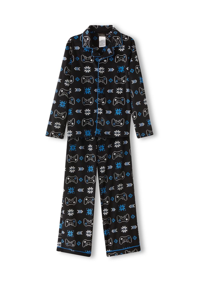 Boys 6-16 Controller Print Pajama Set 