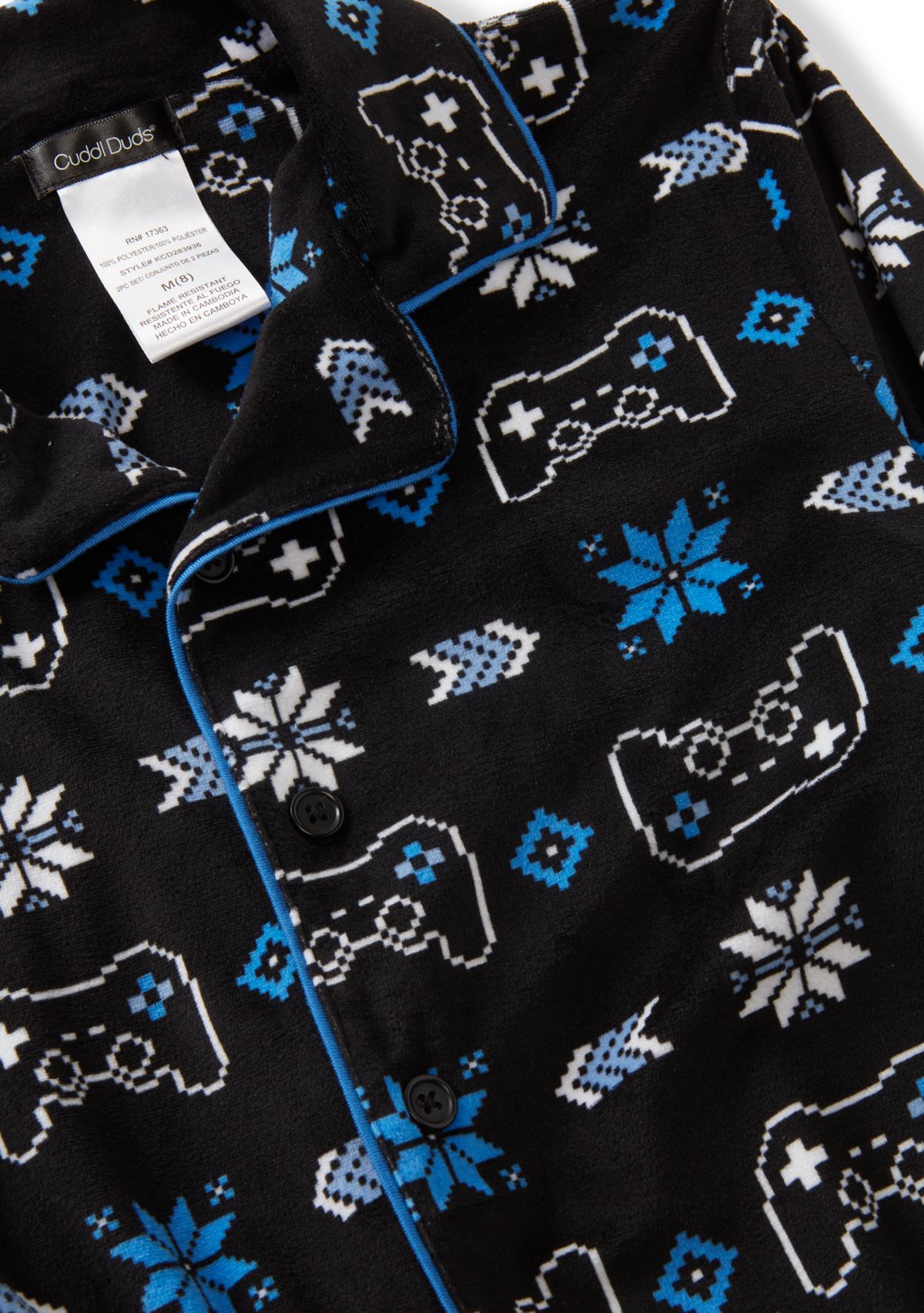 Boys 6-16 Controller Print Pajama Set 