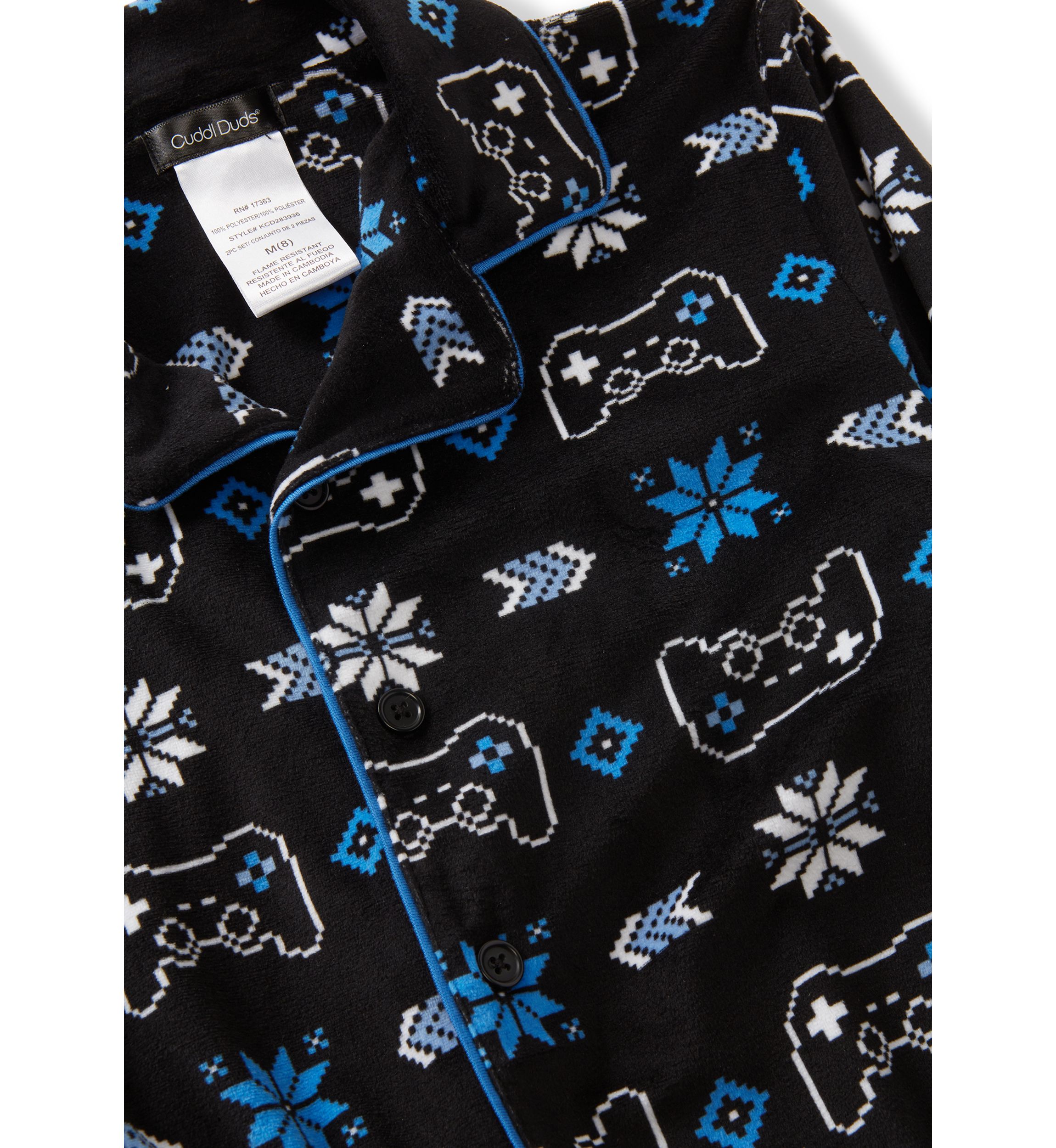 Boys 6-16 Controller Print Pajama Set 