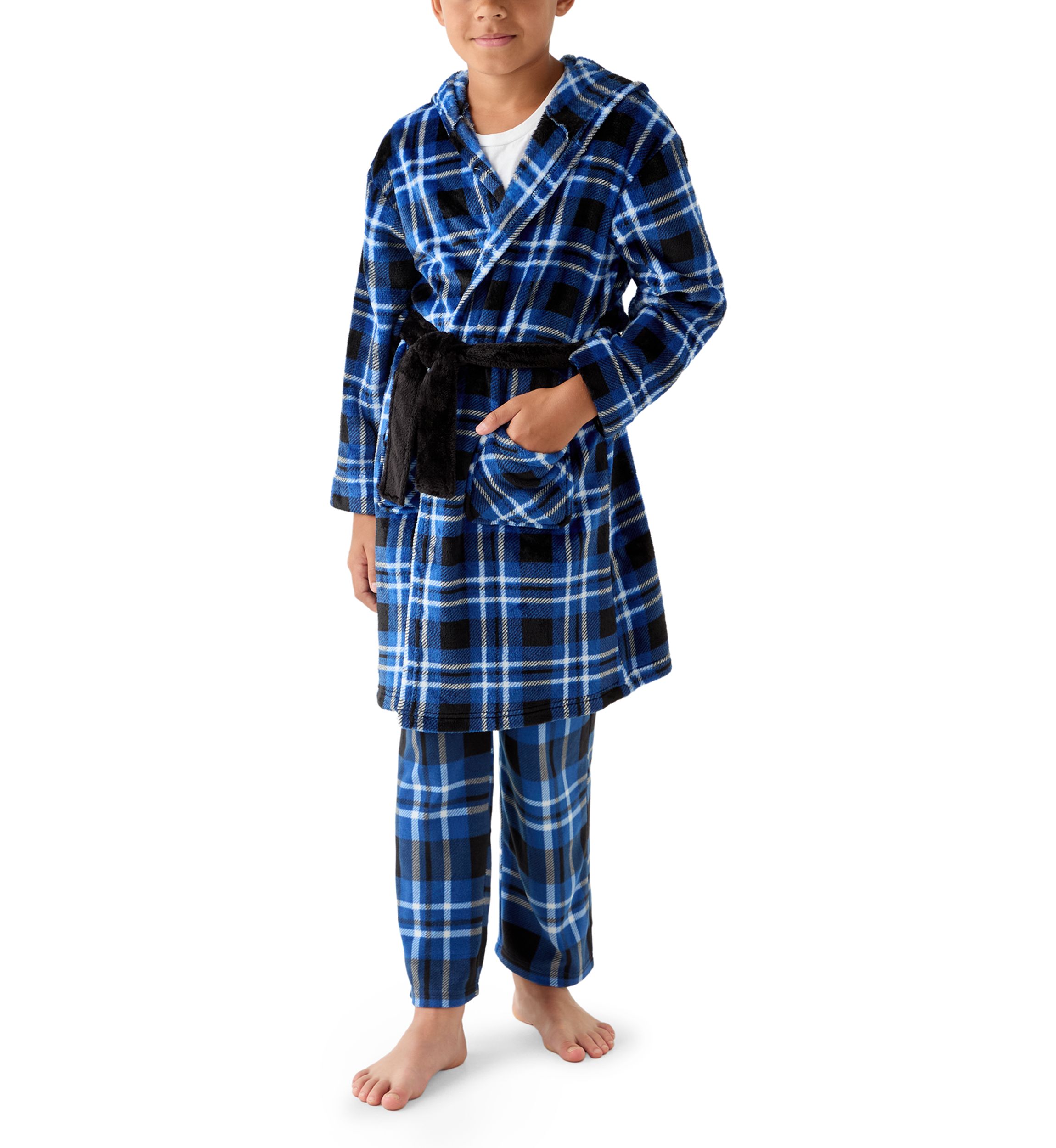 Boys 8-20 Plaid Robe