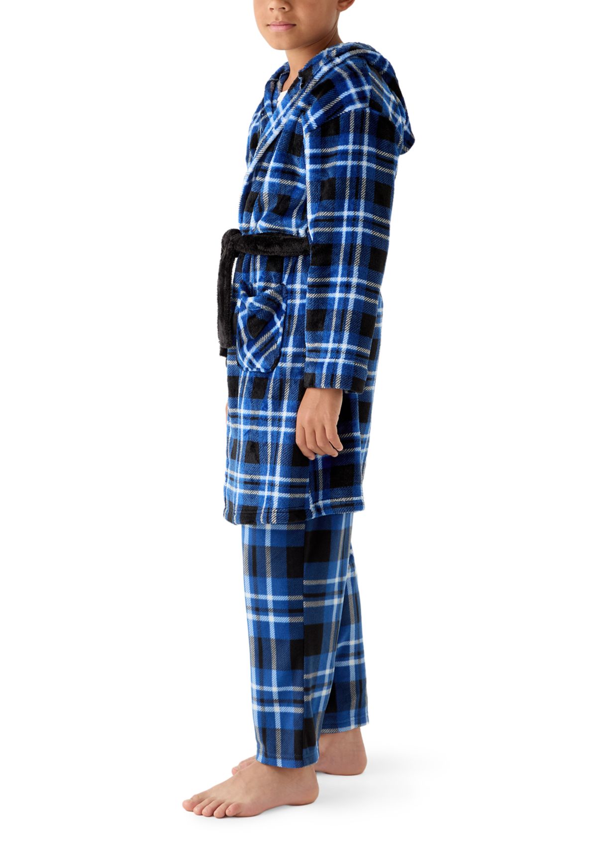 Boys 4-14 Plaid Robe