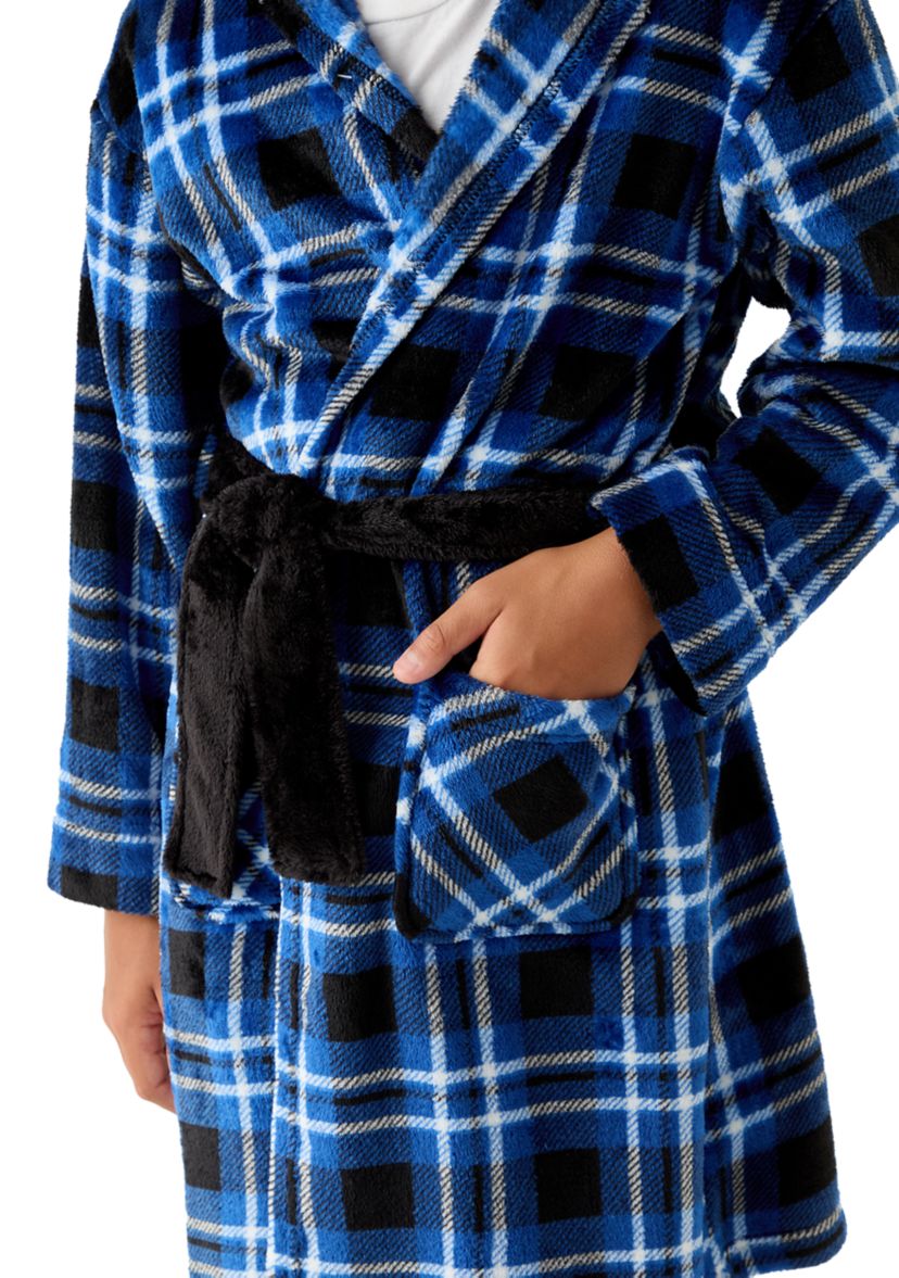 Boys 8-20 Plaid Robe