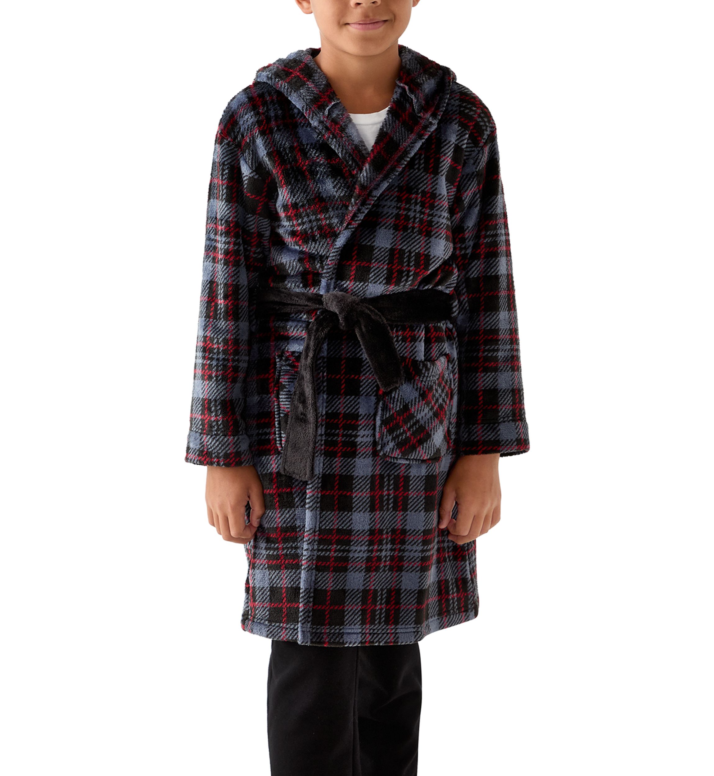 Boys 4-10 Plaid Robe