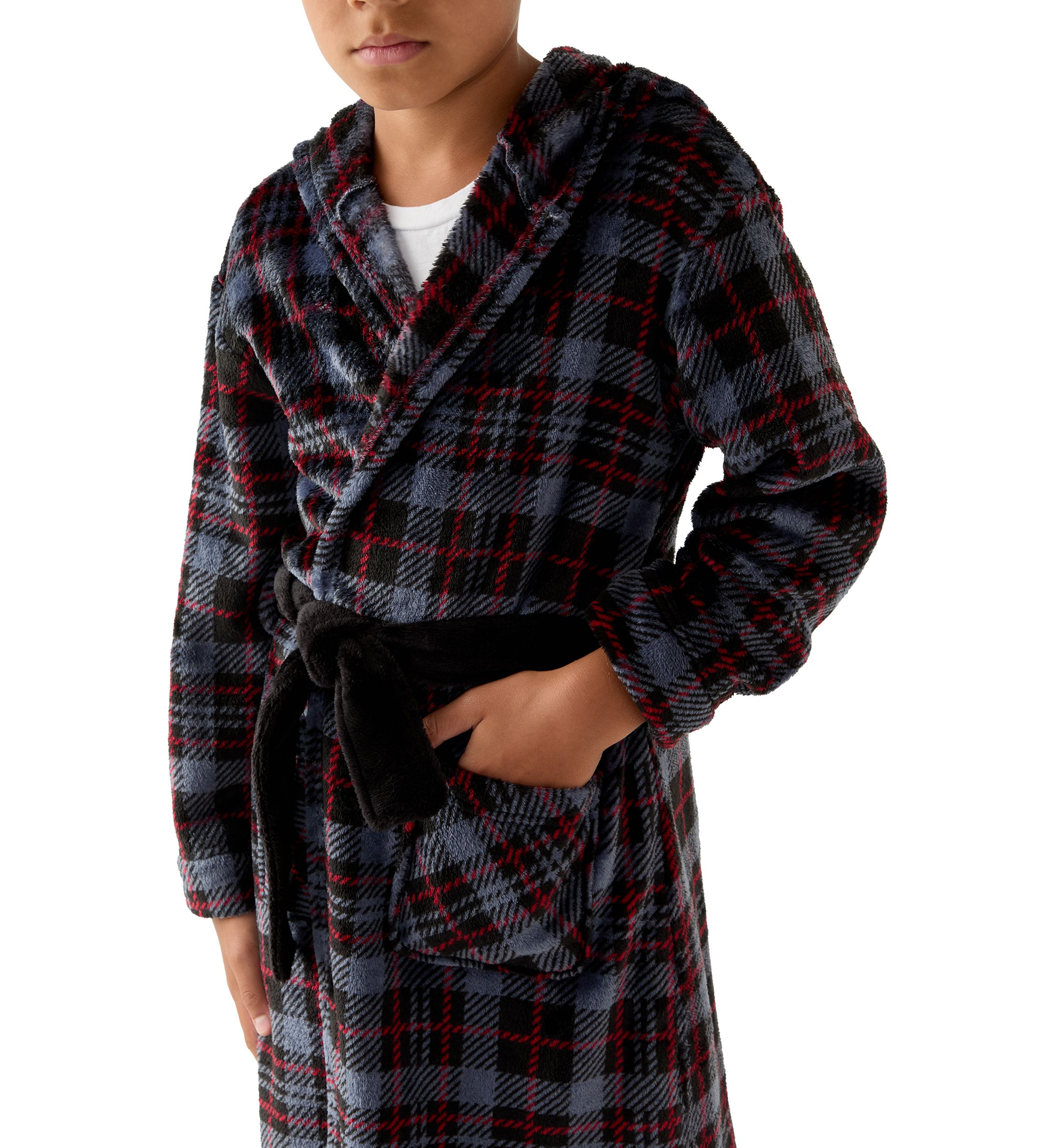 Boys 4-10 Plaid Robe