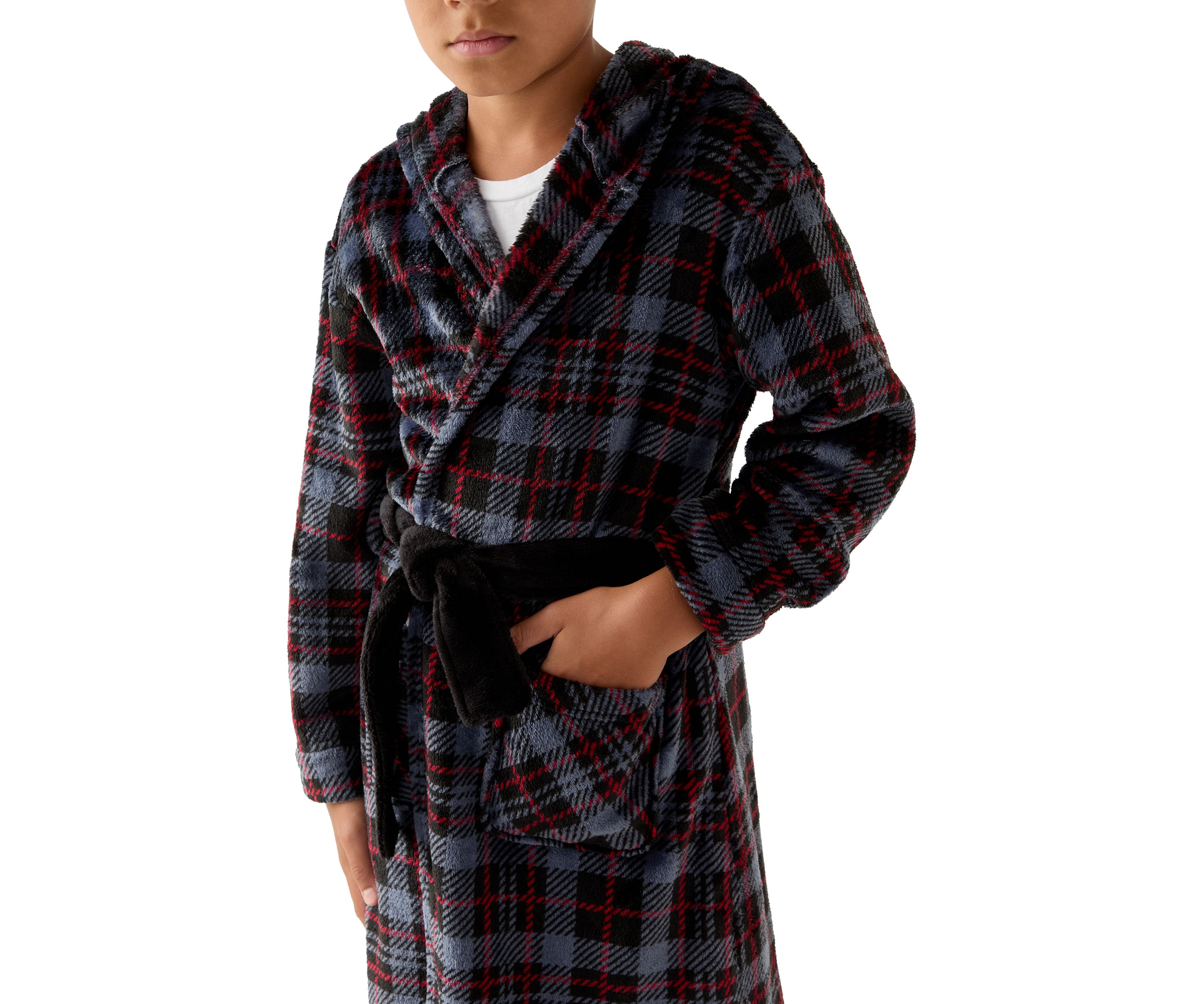 Boys 4-10 Plaid Robe