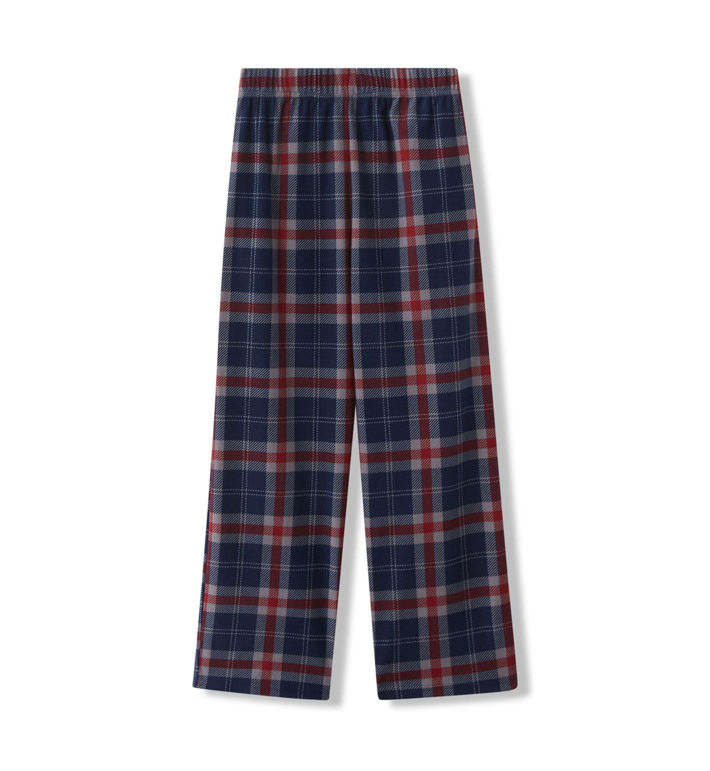 Boys 8-20 Long Color Block Raglan Sleeve Shirt and Plaid Pants Pajama Set 