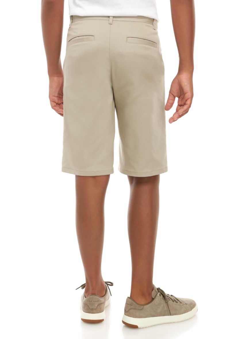 Boys 8-20 Flat Front Twill Short