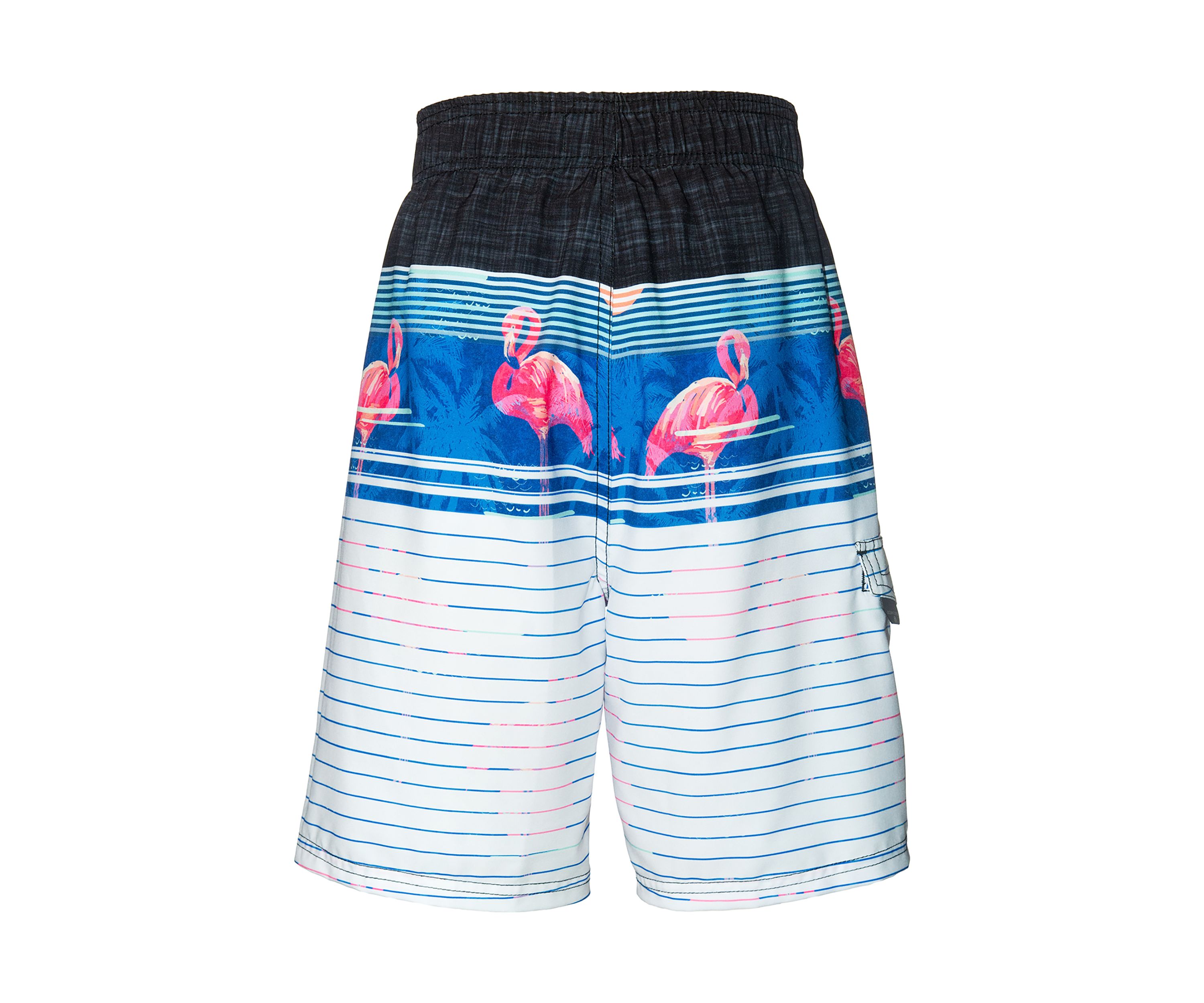 Boys 8-20 Stripe Flamingo Board Shorts with Mesh Liner