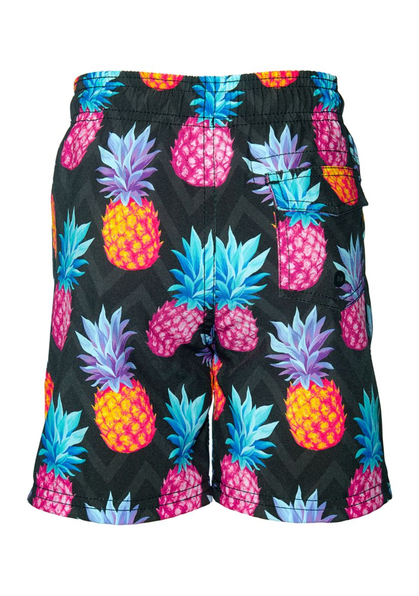 Boys 4-7 Pineapple Swim Trunks