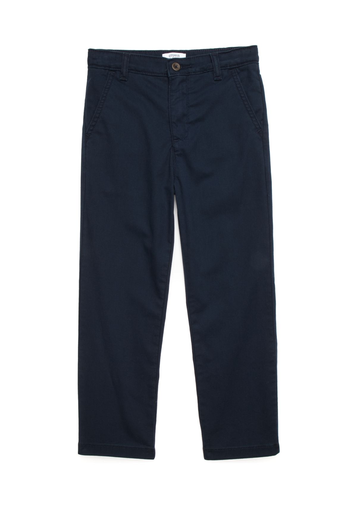 Boys 4-8 Flat Front Twill Pant with Adjustable Waistband
