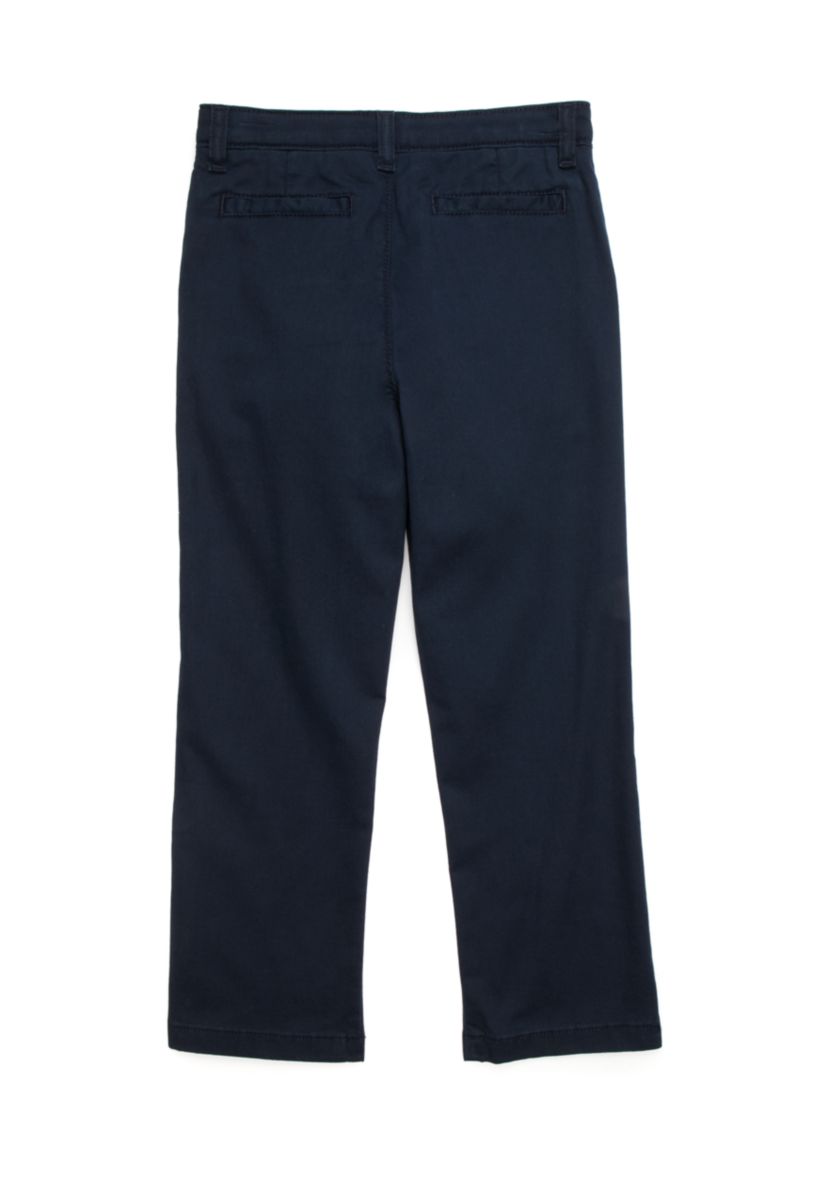 Boys 4-8 Flat Front Twill Pant with Adjustable Waistband