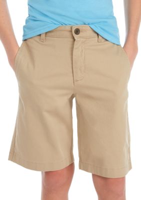 Crown Ivy Boys 8 Flat Front Twill Hetch Khaki Shorts Belk