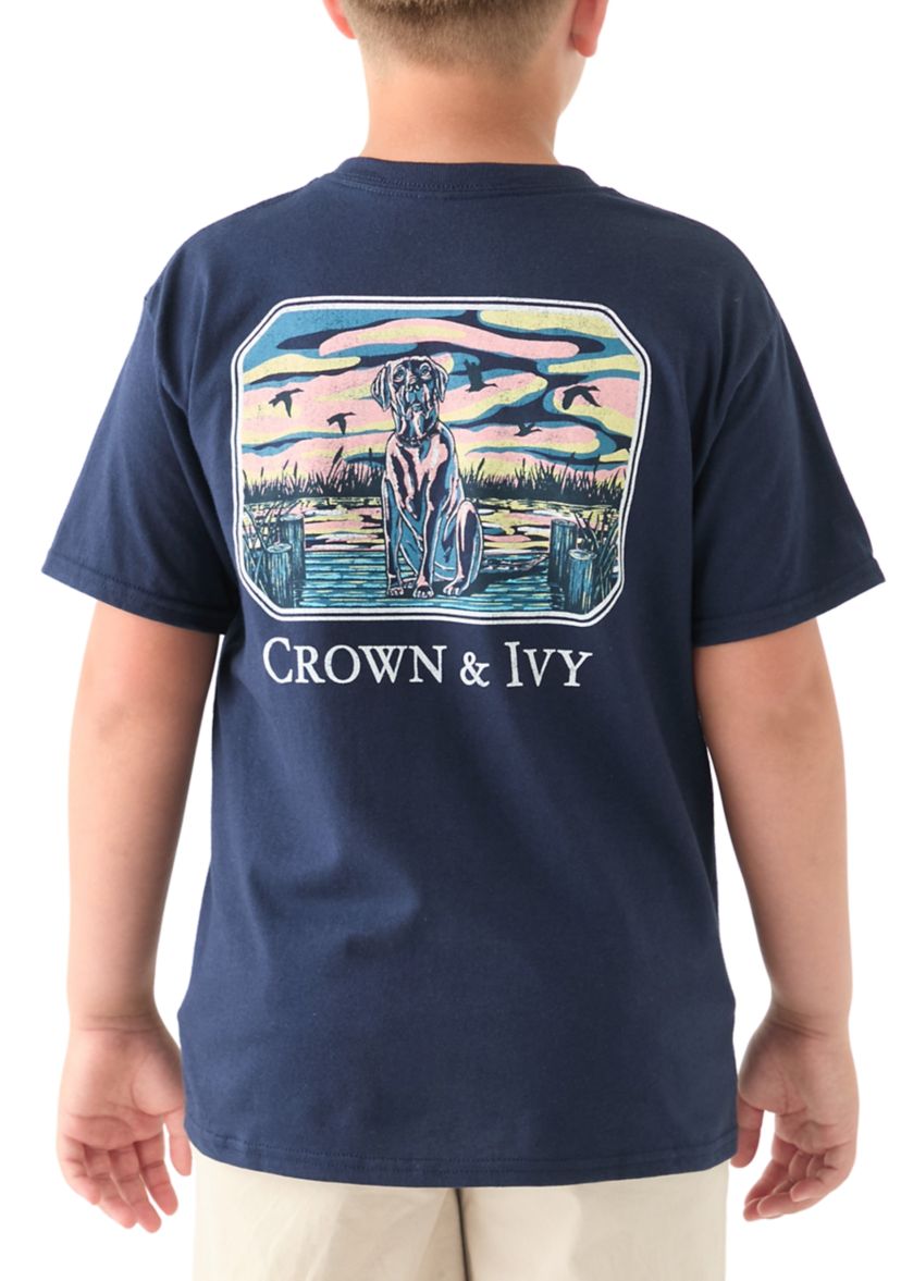 Boys 8-20 Dog at the Lake Graphic T-Shirt