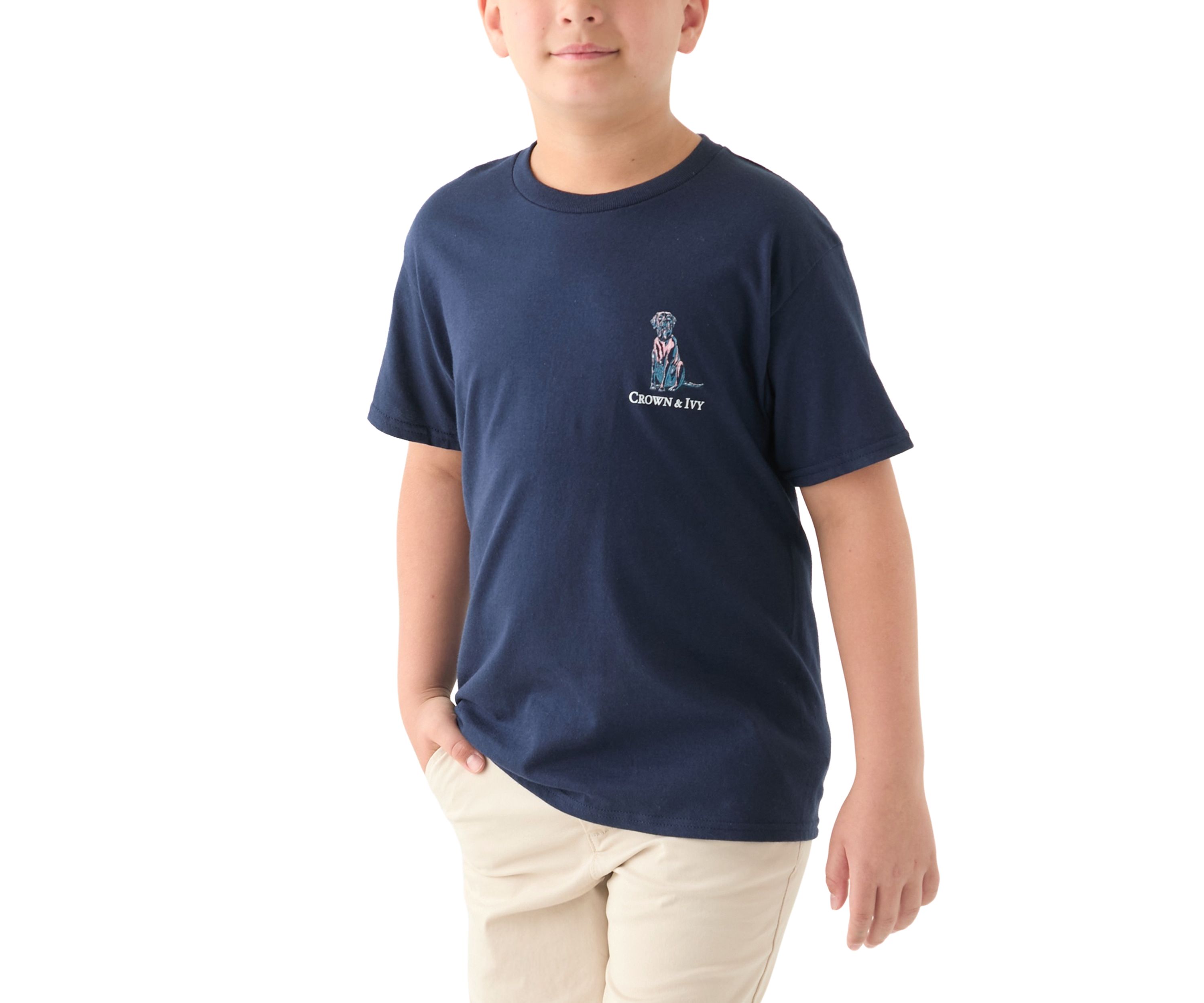 Boys 8-20 Dog at the Lake Graphic T-Shirt