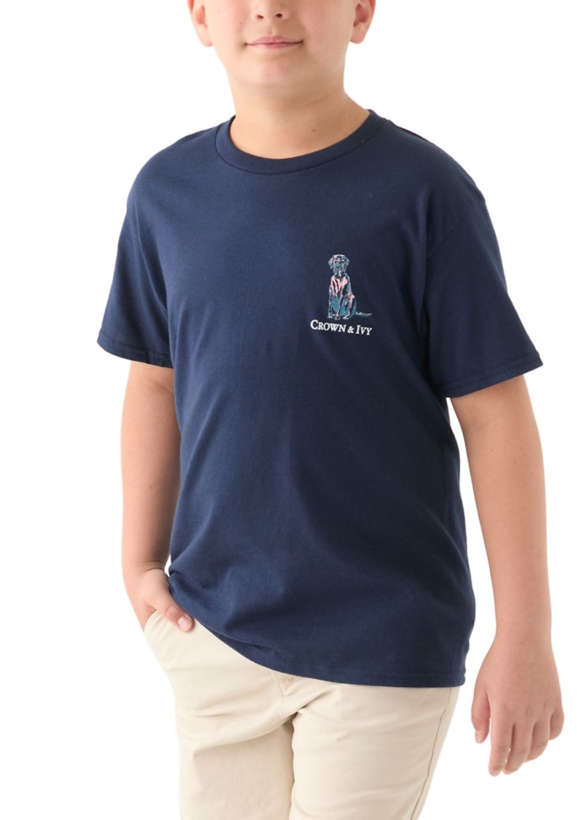 Boys 8-20 Dog at the Lake Graphic T-Shirt