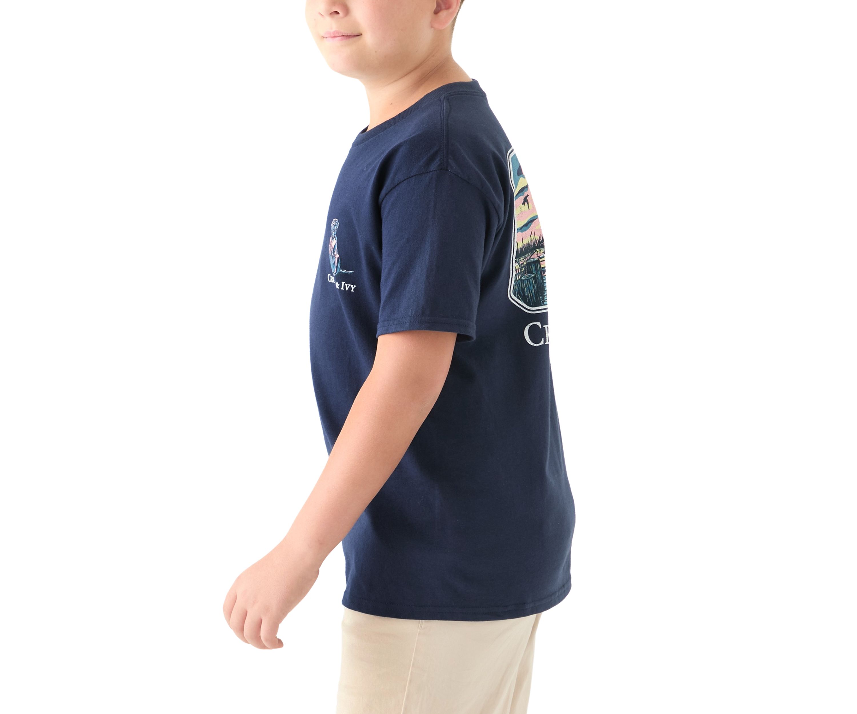 Boys 8-20 Dog at the Lake Graphic T-Shirt