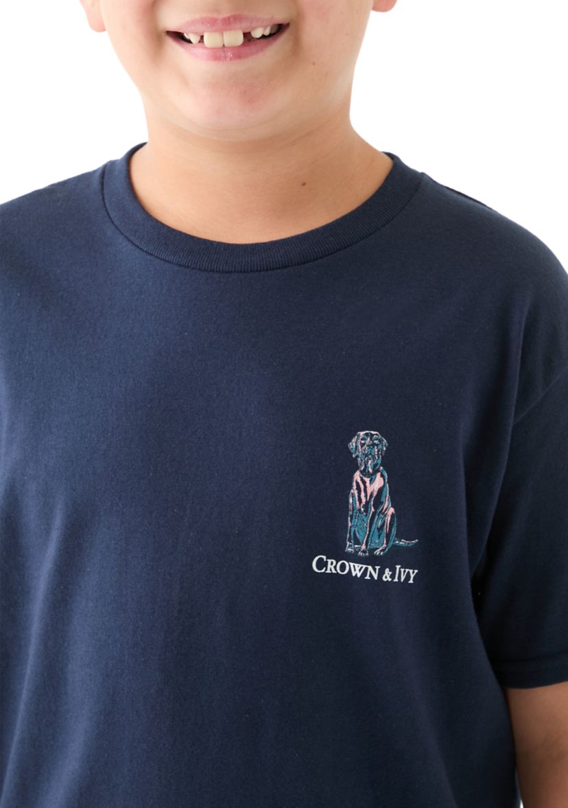 Boys 8-20 Dog at the Lake Graphic T-Shirt