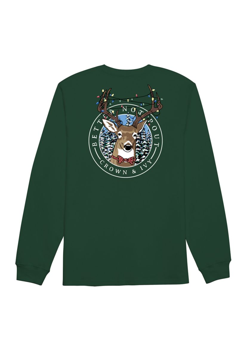 Boys 8-20 Reindeer Lights Long Sleeve Graphic T-Shirt 