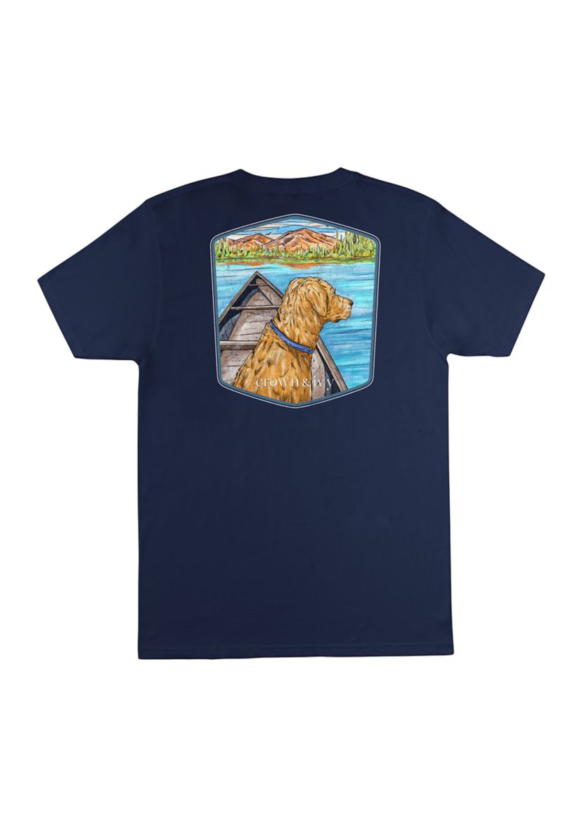 Boys 8-20 Short Sleeve Dog Canoe Graphic T-Shirt 