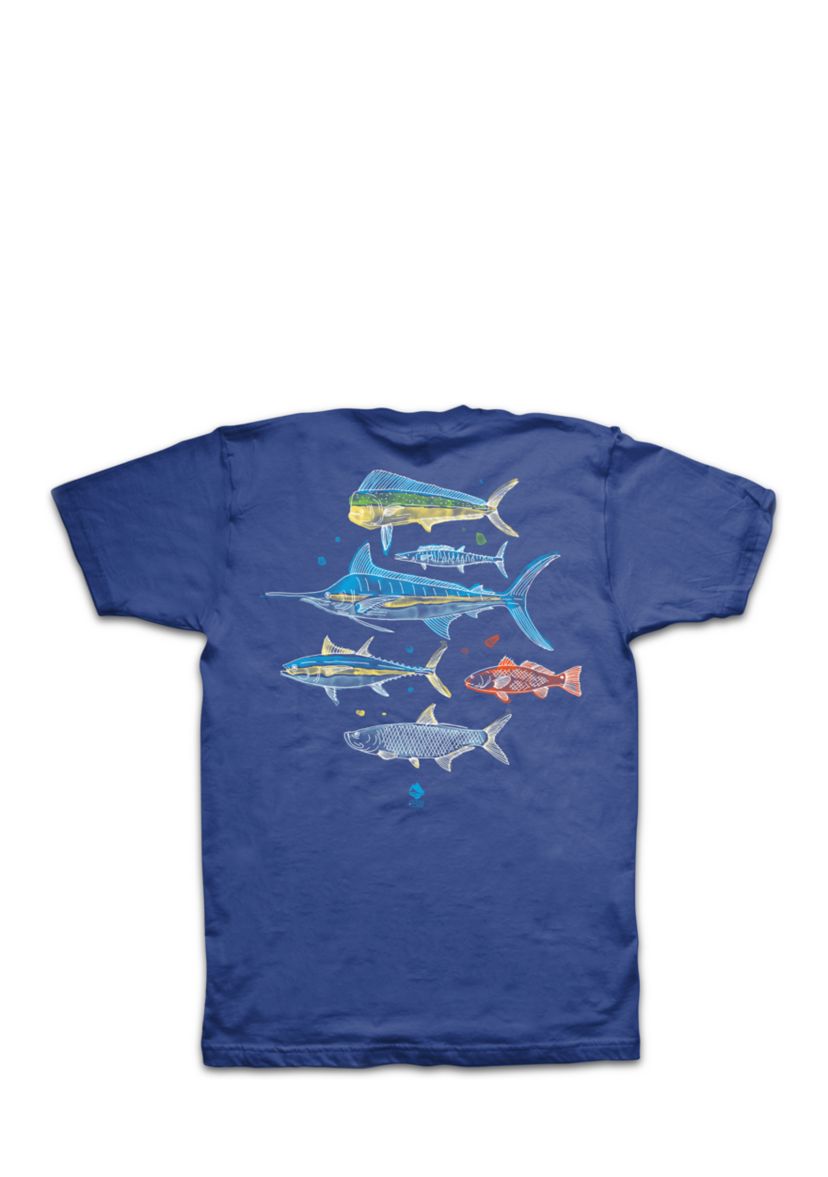 Boys 4-7 Short Sleeve All Fish Tee