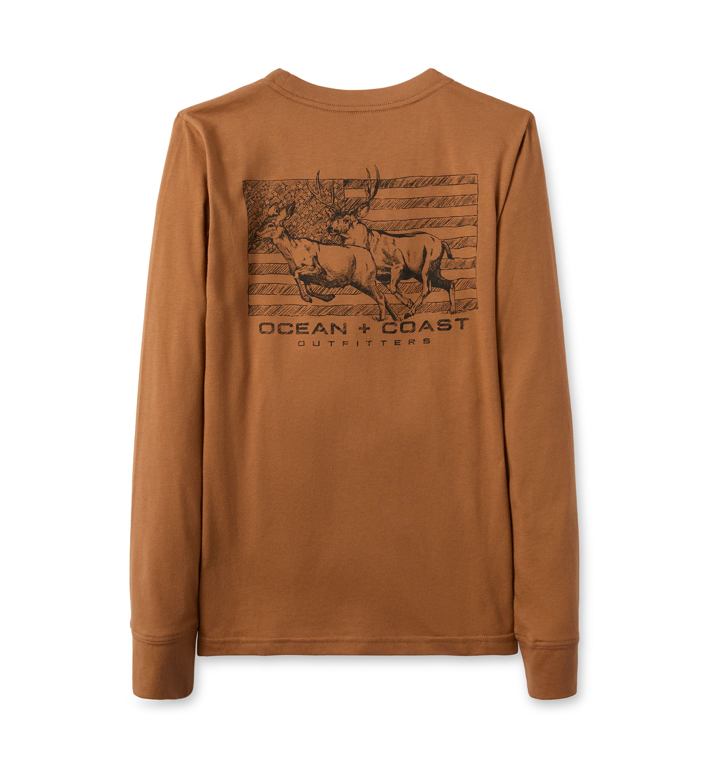Boys 8-20 Deerflag Long Sleeve T-Shirt
