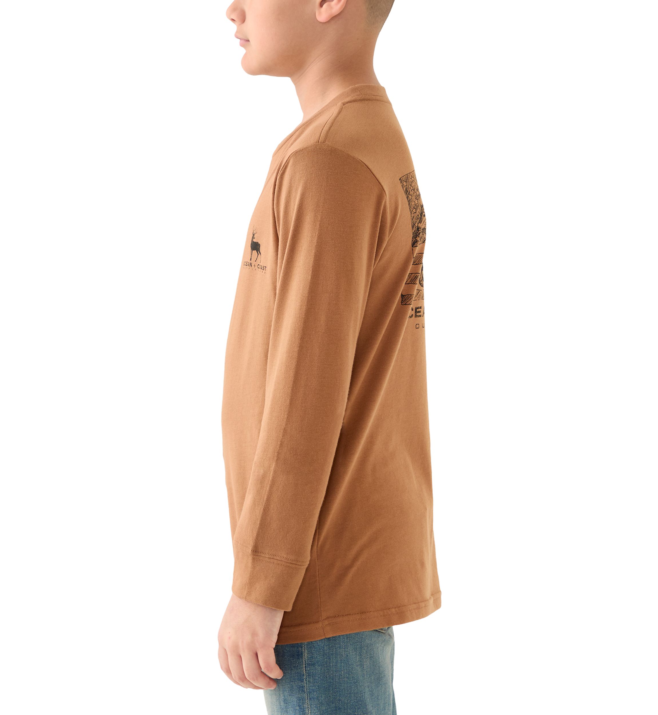 Boys 8-20 Deerflag Long Sleeve T-Shirt